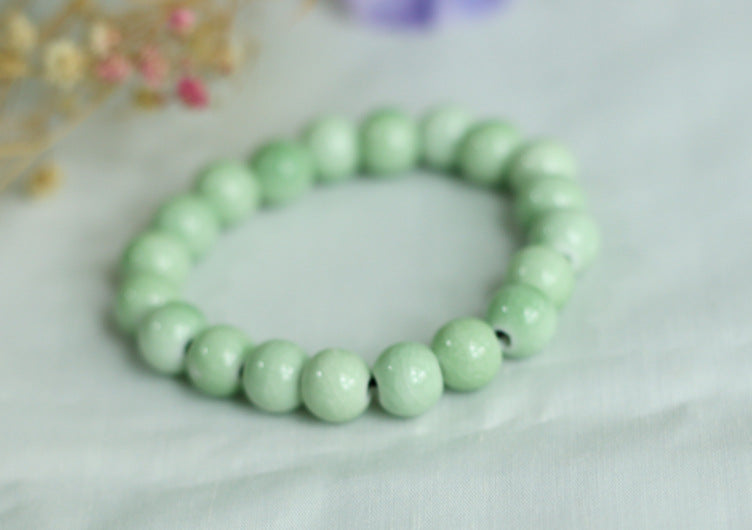 Chinese Ceramic Accessories Ethnic Style Full Bead Bracelet Live Streaming Beach Goods Source Ceramic Beads Wholesale