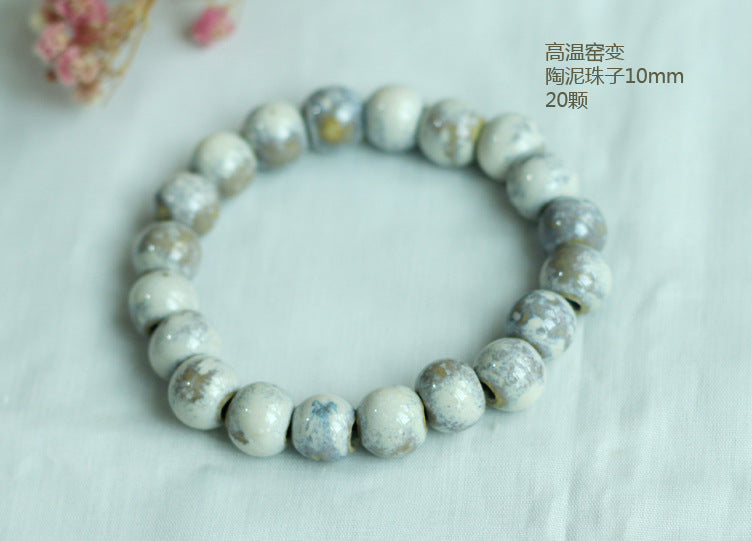 Chinese Ceramic Accessories Ethnic Style Full Bead Bracelet Live Streaming Beach Goods Source Ceramic Beads Wholesale