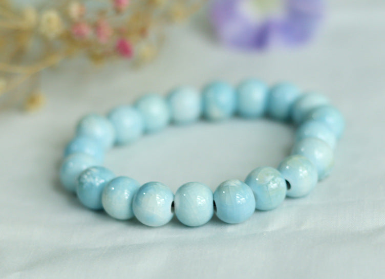 Chinese Ceramic Accessories Ethnic Style Full Bead Bracelet Live Streaming Beach Goods Source Ceramic Beads Wholesale