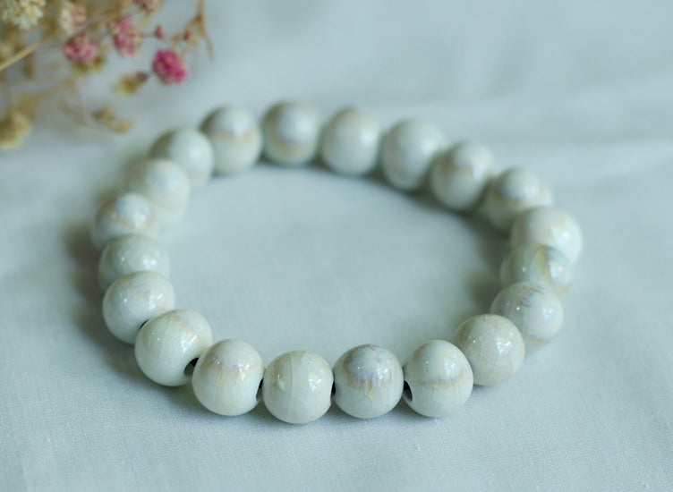 Chinese Ceramic Accessories Ethnic Style Full Bead Bracelet Live Streaming Beach Goods Source Ceramic Beads Wholesale