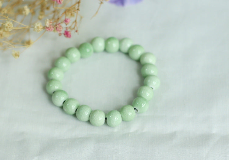 Chinese Ceramic Accessories Ethnic Style Full Bead Bracelet Live Streaming Beach Goods Source Ceramic Beads Wholesale