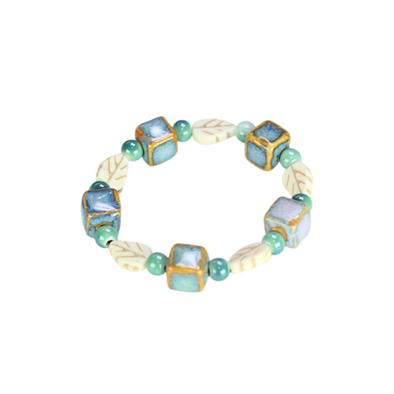 Man Ceramic Bracelet Woven Gift Jewelry Trendy Fresh New Chinese Style Sisters Best Friends Girls Ethnic Style