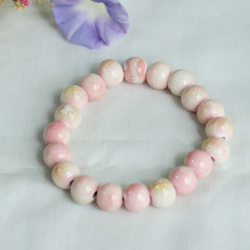 Chinese Ceramic Accessories Ethnic Style Full Bead Bracelet Live Streaming Beach Goods Source Ceramic Beads Wholesale