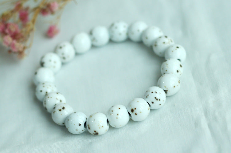 Chinese Ceramic Accessories Ethnic Style Full Bead Bracelet Live Streaming Beach Goods Source Ceramic Beads Wholesale
