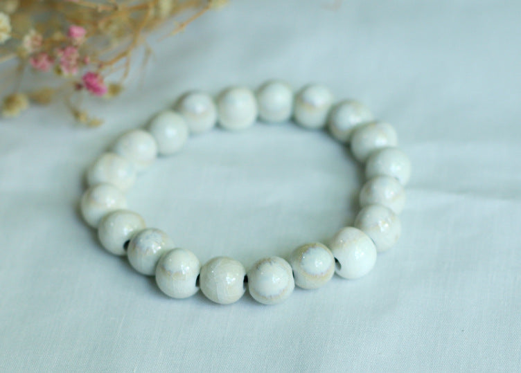 Chinese Ceramic Accessories Ethnic Style Full Bead Bracelet Live Streaming Beach Goods Source Ceramic Beads Wholesale