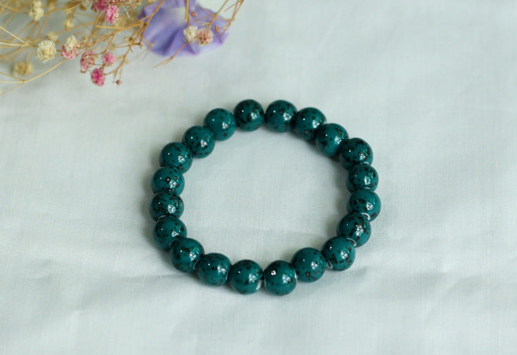 Chinese Ceramic Accessories Ethnic Style Full Bead Bracelet Live Streaming Beach Goods Source Ceramic Beads Wholesale