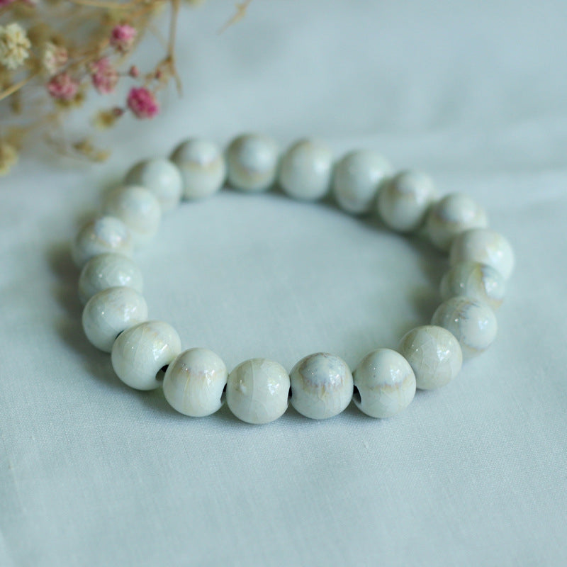 Chinese Ceramic Accessories Ethnic Style Full Bead Bracelet Live Streaming Beach Goods Source Ceramic Beads Wholesale